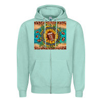Seafoam football leopard turquoise sunflower Zipper Hoodie - JahusDesignShop
