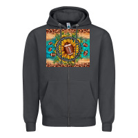 Smoke football leopard turquoise sunflower Zipper Hoodie - JahusDesignShop