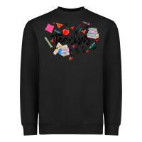 Black teacher heart Heavyweight Sweatshirt - MaliasSmallBusiness