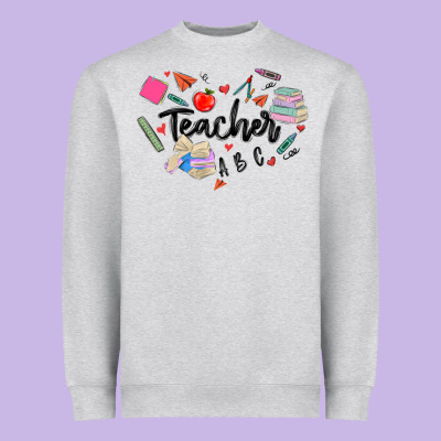 Heavyweight Sweatshirt teacher heart