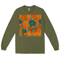 Army Green western dreamcatchers seamless pattern Long Sleeve Tee - HRA Design Shop