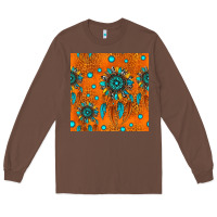 Chestnut western dreamcatchers seamless pattern Long Sleeve Tee - HRA Design Shop