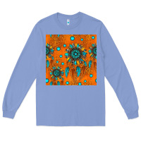 Colony Blue western dreamcatchers seamless pattern Long Sleeve Tee - HRA Design Shop