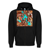 Black football leopard cowhide seamless pattern Zipper Hoodie - JahusDesignShop