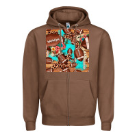 Football Leopard Cowhide Seamless Pattern Zipper Hoodie | Teevron