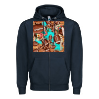 Navy football leopard cowhide seamless pattern Zipper Hoodie - JahusDesignShop