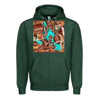 Sports Green football leopard cowhide seamless pattern Zipper Hoodie - JahusDesignShop