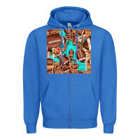 True Royal football leopard cowhide seamless pattern Zipper Hoodie - JahusDesignShop