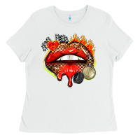 White race lips Ladies Tee - AdoDesignShop