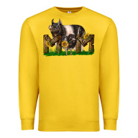 Lemon Western Mom With Hampshire Pig And Baby Pig Premium Sweatshirt - LillyAllenDesigns