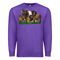 Purple Western Mom With Hampshire Pig And Baby Pig Premium Sweatshirt - LillyAllenDesigns