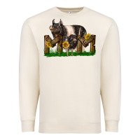 Sandshell Western Mom With Hampshire Pig And Baby Pig Premium Sweatshirt - LillyAllenDesigns