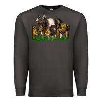 Smoke Western Mom With Hampshire Pig And Baby Pig Premium Sweatshirt - LillyAllenDesigns