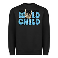 Black wild child blue skeleton Heavyweight Sweatshirt - MaliasSmallBusiness