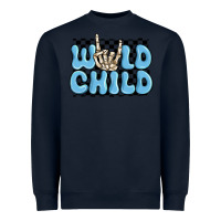 Navy wild child blue skeleton Heavyweight Sweatshirt - MaliasSmallBusiness