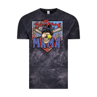 Cloud Black ballpark mama Vintage Tee - Zillion Design Studio