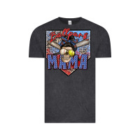 Vintage Black ballpark mama Vintage Tee - Zillion Design Studio