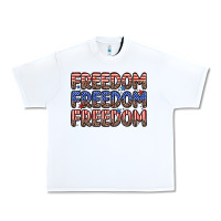 White freedom freedom freedom Urban Heavy Tee - Zillion Design Studio