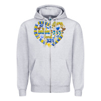 Down Syndrome Awareness Heart Zipper Hoodie | Teevron