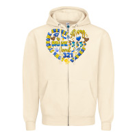 Sandshell down syndrome awareness heart Zipper Hoodie - Artiststas