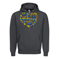 Smoke down syndrome awareness heart Zipper Hoodie - Artiststas