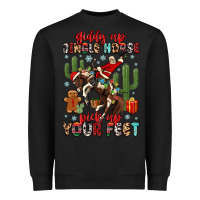 Black giddy up jingle horse pick up your feet Heavyweight Sweatshirt - MaliasSmallBusiness