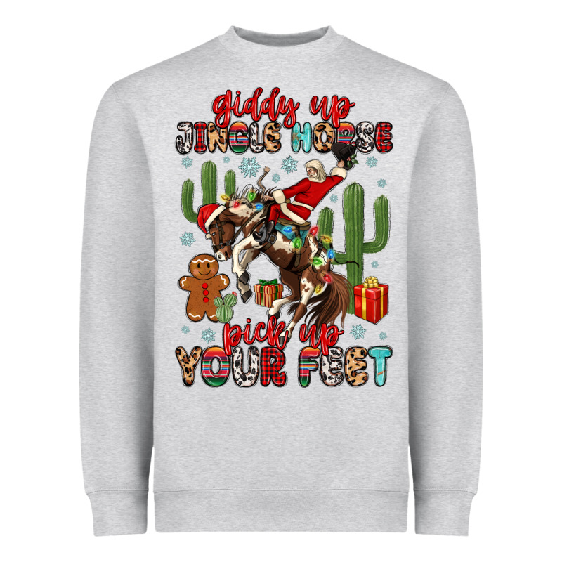 Giddy Up Jingle Horse Pick Up Your Feet Heavyweight Sweatshirt by MaliasSmallBusiness | Teevron
