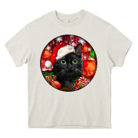 Cream christmas bombay cat Heavy Core Tee - LillyAllenDesigns