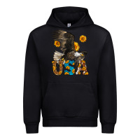 Black Western Usa Eagle 4th of July Urban Hoodie - LillyAllenDesigns