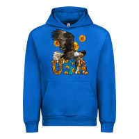 Cobalt Western Usa Eagle 4th of July Urban Hoodie - LillyAllenDesigns