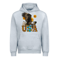 Heather Grey Western Usa Eagle 4th of July Urban Hoodie - LillyAllenDesigns