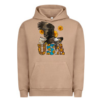 Pigment Burro Western Usa Eagle 4th of July Urban Hoodie - LillyAllenDesigns