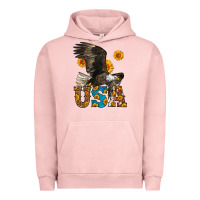 Pigment Salmon Western Usa Eagle 4th of July Urban Hoodie - LillyAllenDesigns