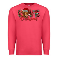 Cardinal love christmas highland cow and turquoise gemstone Premium Sweatshirt - Jasminsmagicworld