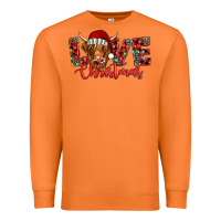 Carrot love christmas highland cow and turquoise gemstone Premium Sweatshirt - Jasminsmagicworld