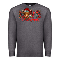 Charcoal Heather love christmas highland cow and turquoise gemstone Premium Sweatshirt - Jasminsmagicworld