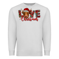 Dove Grey love christmas highland cow and turquoise gemstone Premium Sweatshirt - Jasminsmagicworld