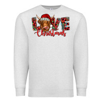 Oatmeal Heather love christmas highland cow and turquoise gemstone Premium Sweatshirt - Jasminsmagicworld
