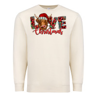 Sandshell love christmas highland cow and turquoise gemstone Premium Sweatshirt - Jasminsmagicworld