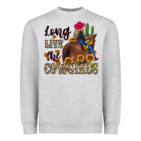 Heather Grey long live the cowgirls Heavyweight Sweatshirt - MaliasSmallBusiness