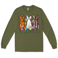 Army Green happy easter day with sports Long Sleeve Tee - Neo Western