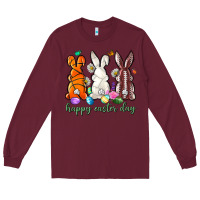 Burgundy happy easter day with sports Long Sleeve Tee - Neo Western