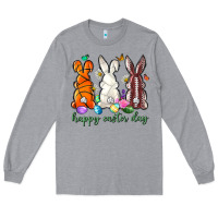Heather Grey happy easter day with sports Long Sleeve Tee - Neo Western