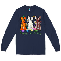 Navy happy easter day with sports Long Sleeve Tee - Neo Western