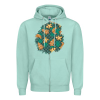 Seafoam christmas gingerbread cookies patch Zipper Hoodie - BundleAndBundleShop