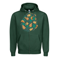 Sports Green christmas gingerbread cookies patch Zipper Hoodie - BundleAndBundleShop