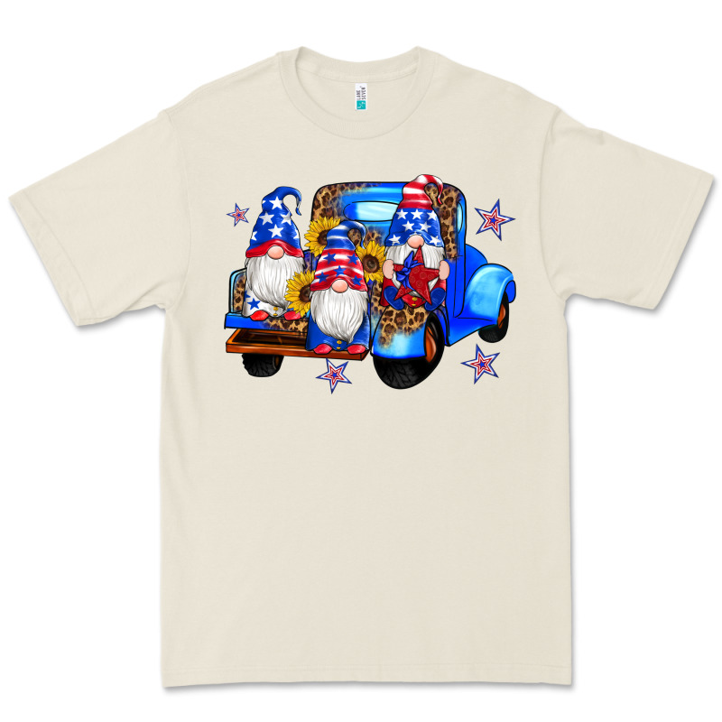 American Flag Gnomes Truck Sunflowers Star Leopard Premium Tee by Artiststas | Teevron