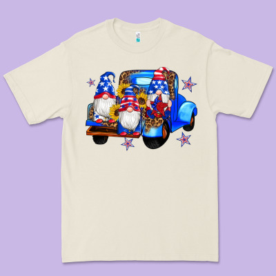 American Flag Gnomes Truck Sunflowers Star Leopard Premium Tee Designed By Artiststas