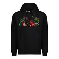 Black faith cross merry christmas Premium Hoodie - MaliasSmallBusiness