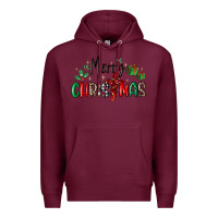 Burgundy faith cross merry christmas Premium Hoodie - MaliasSmallBusiness